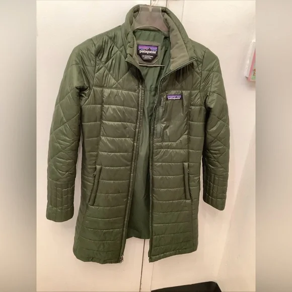 Patagonia Radalie Insulated Parka Industrial Green Puffer Quilted XS​ - Picture 8 of 10